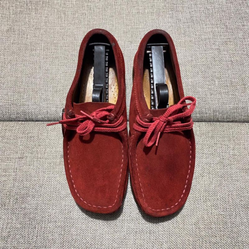 Clarks Wallabee Maroon Suede* Size : 3,5D / 38 ( 23cm )