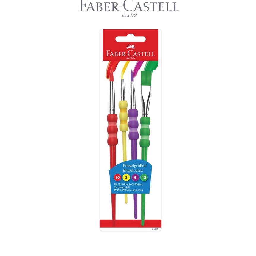 

KP8 FaberCastell Grip Brush Kuas Set 4 Colours