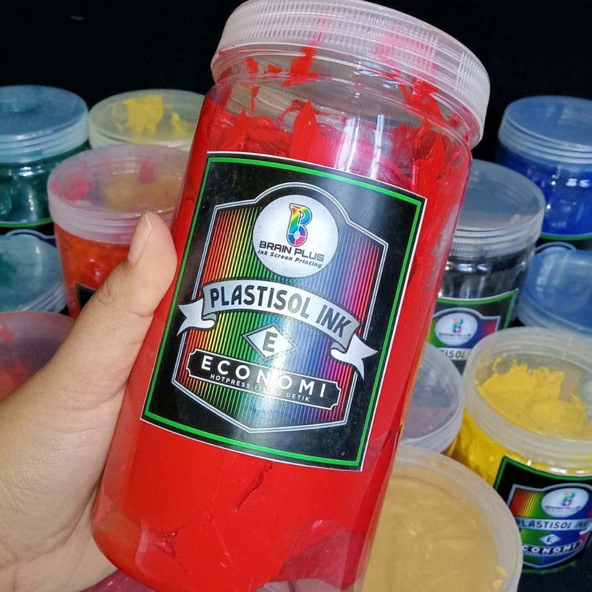 

Bonus Tinta Sablon PLASTISOL ECONOMY Brain Plus MERAH 1kg
