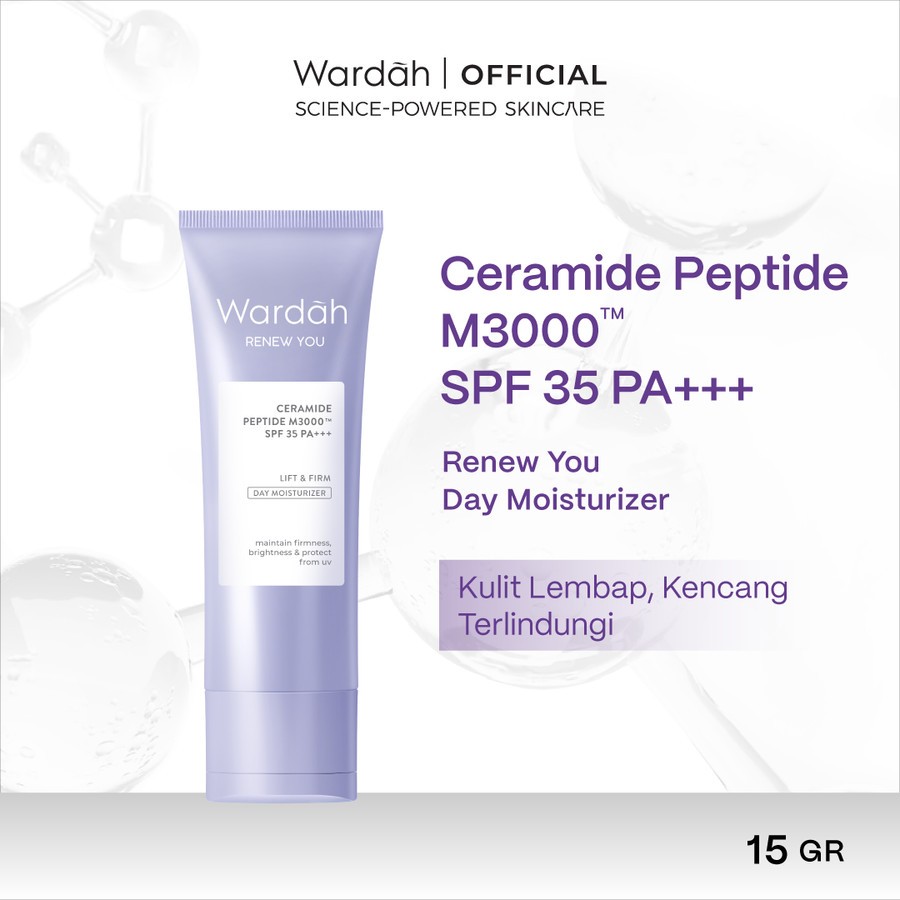 Wardah Renew You Ceramide Martrixyl™️ 3000 Lift and Firm SPF 35 PA+++ Day Moisturizer 15g