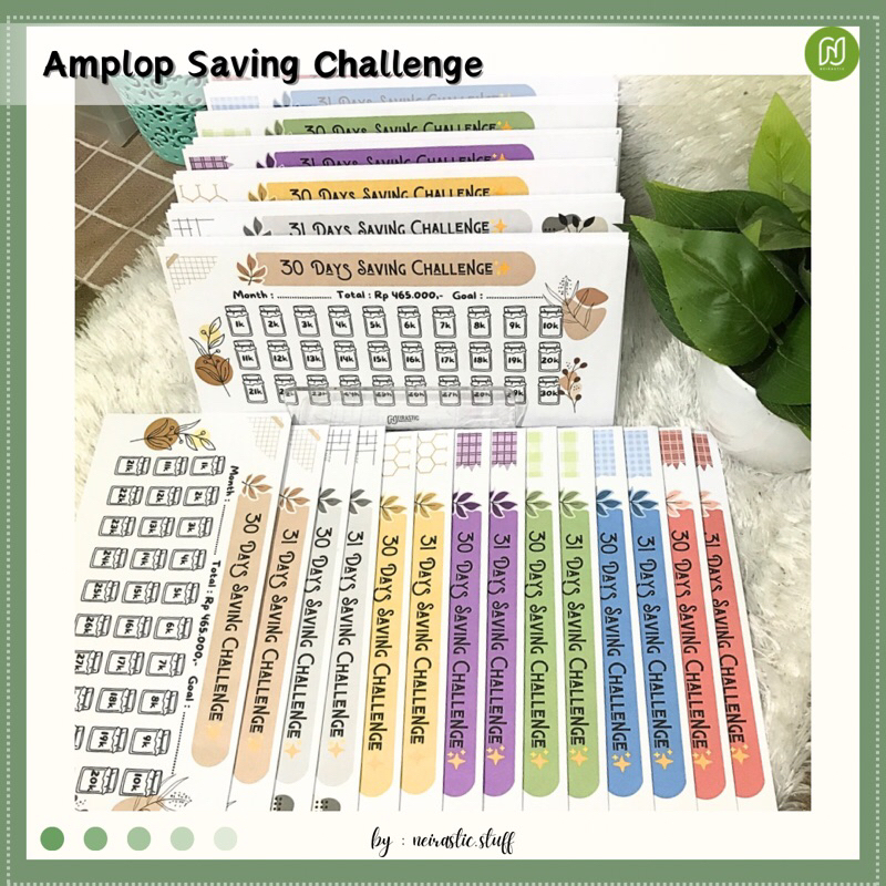 Amplop Tantangan Menabung / Amplop Saving Challenge / Envelope Saving Challenge