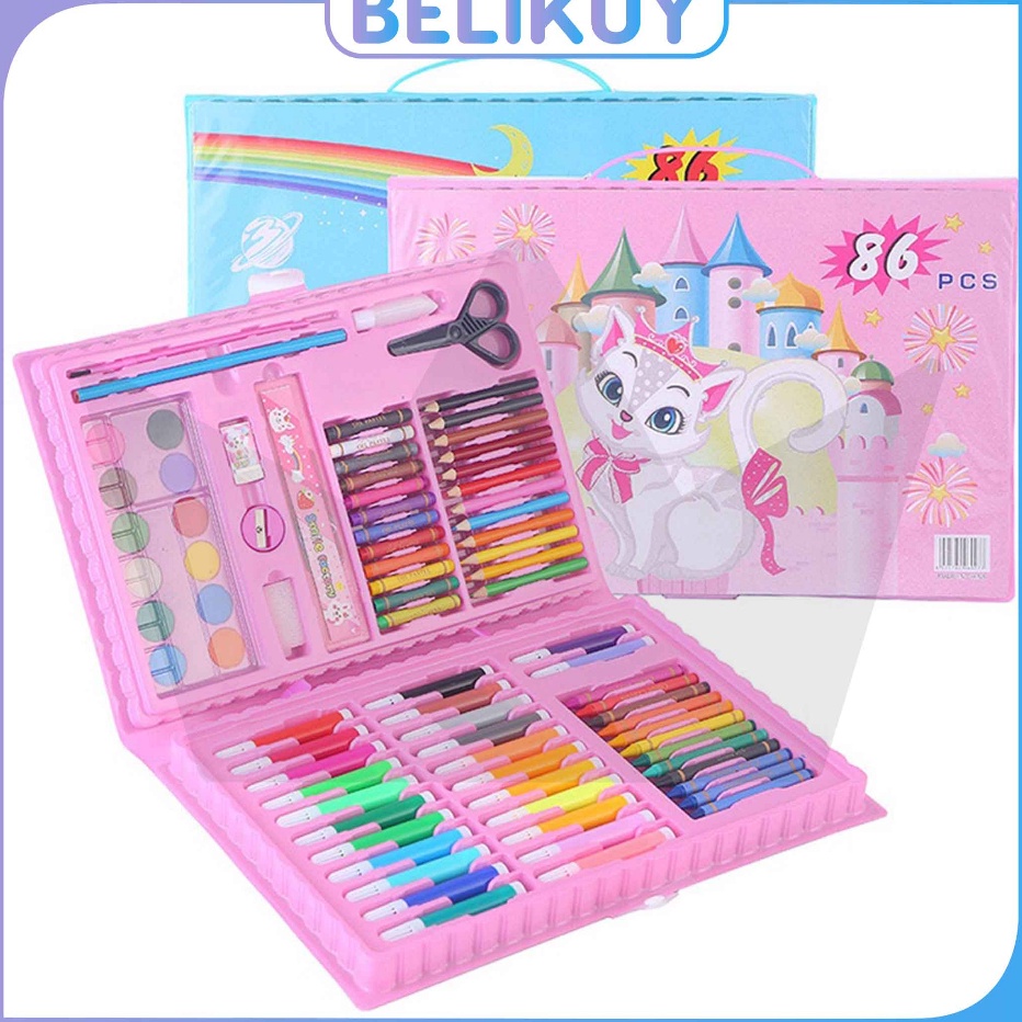 

KP8 Belikuy Krayon Set 86 in 1 Alat Mewarnai dan Menggambar Kerajinan Anak Colouring Set STY3