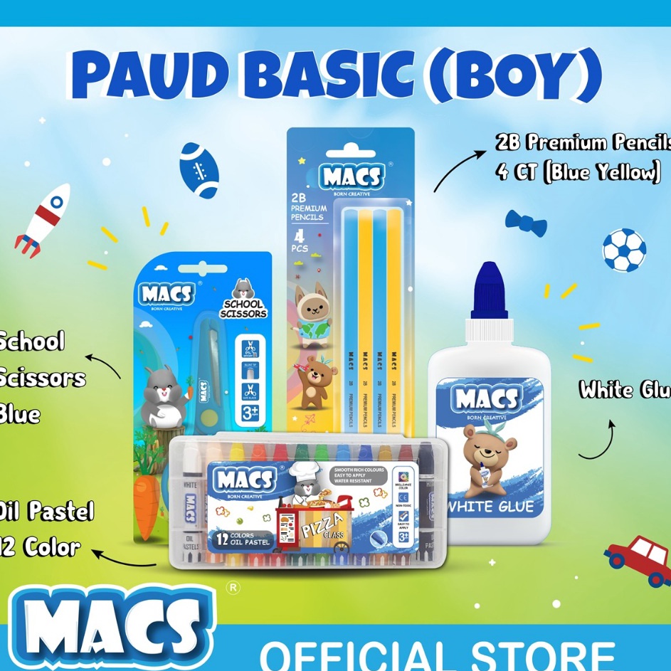 

FG2 MACS PAUD BASIC Crayon Pensil Sekolah