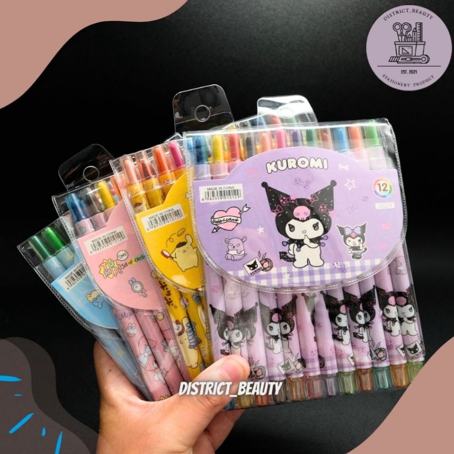 

KP8 CRAYON PUTAR KRAYON MEWARNAI KRAYON TWIST ROLLING MOTIF KUROMI CINAMOROL PURIN MELODY