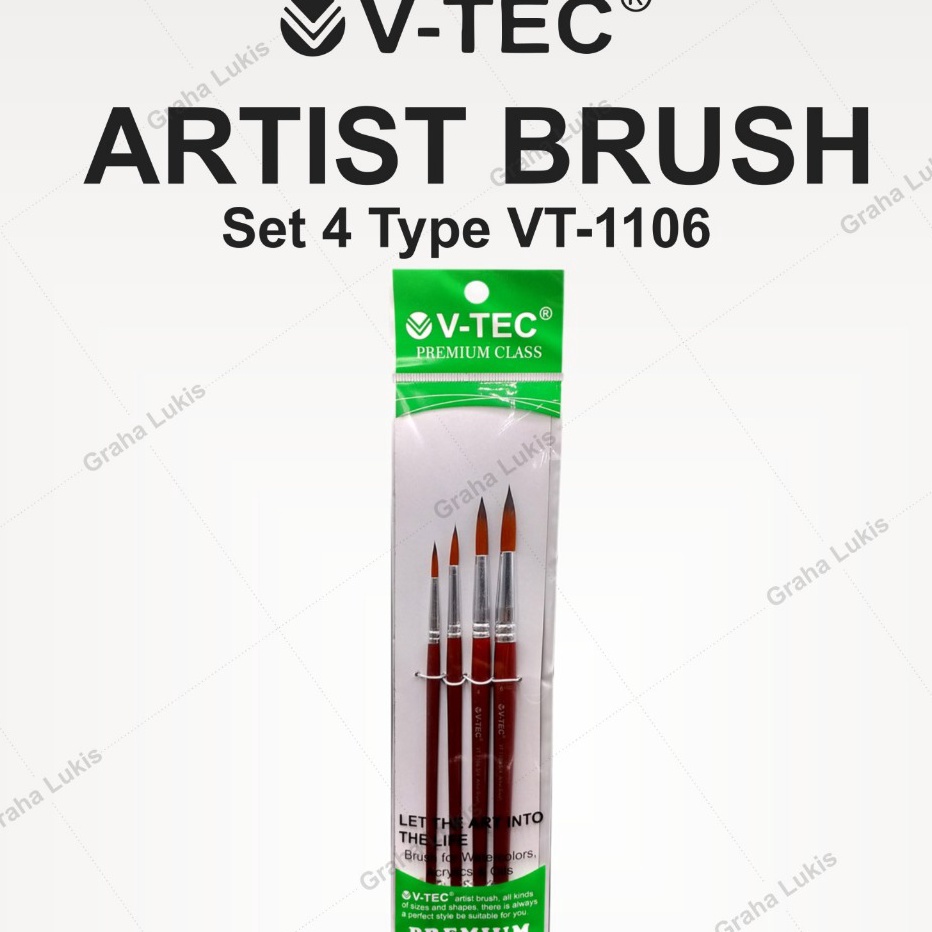 

KP8 VTEC Artist Brush Set 4 VT 116 Kuas Lukis