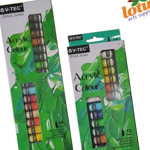 

KP8 VTEC Acrylic Colour set 18 warna x 6ml tube