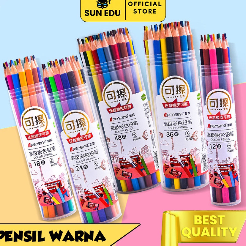 

Spesial Pensil warna bisa dihapus Erasable colored pencil 243648 warna