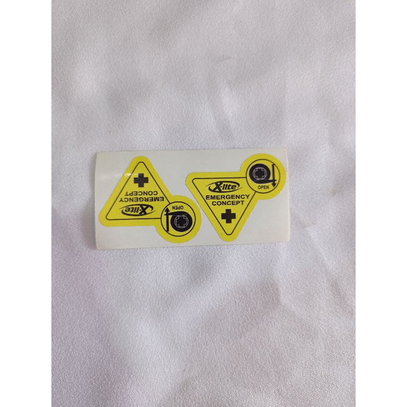 Stiker Helm Sticker Emergency Consept X Lite