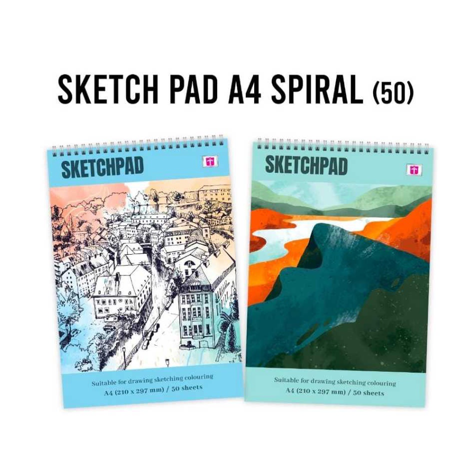 

Pilihan Tiara spiral sketch book A4 25lbr5lbr 15gsm