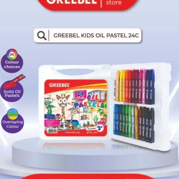 

Hot GREEBEL Crayon 24 Warna Oil Pastel Greebel 24 Warna