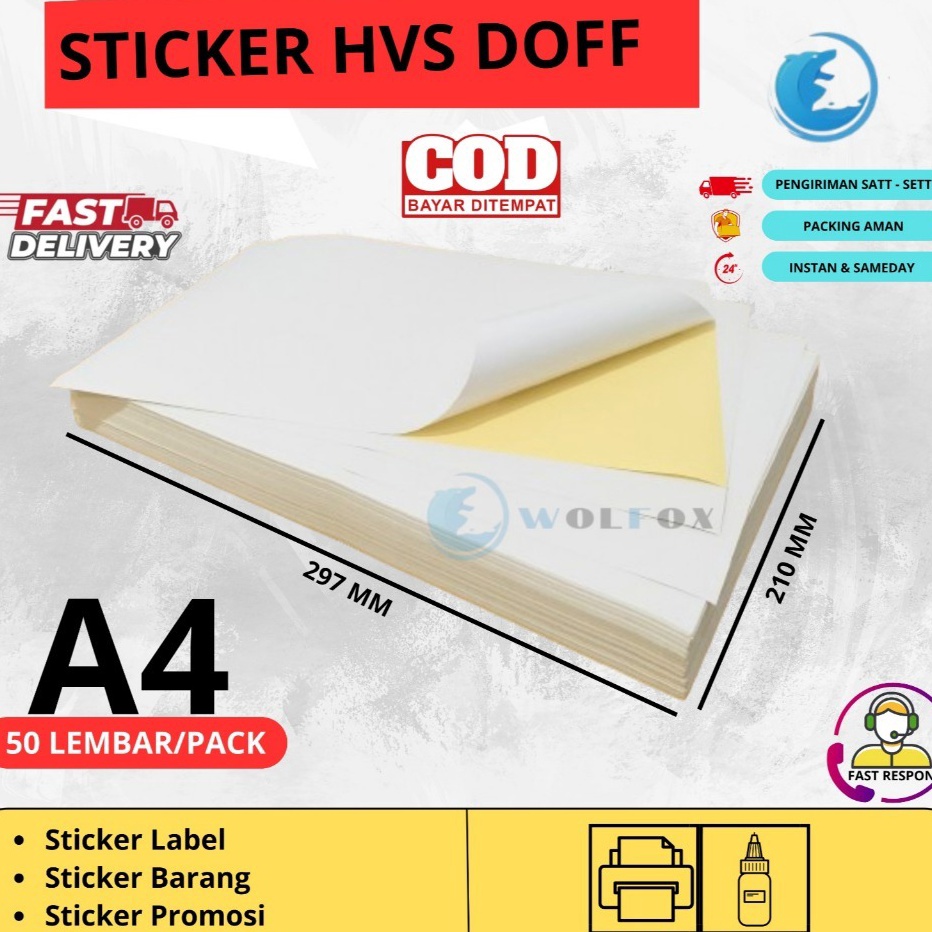 

FG2 KES STIKER LABEL A4 STICKER UKURAN A4