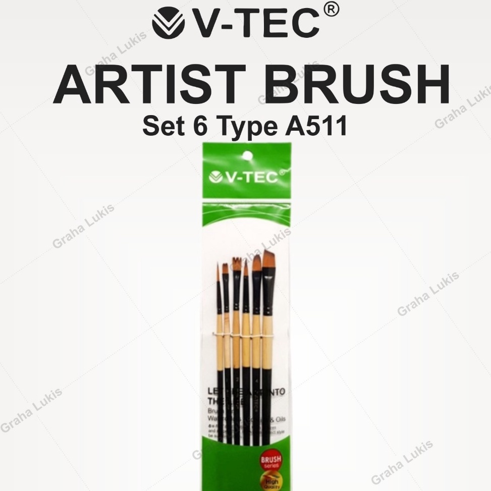 

Kuas Lukis VTec Brush A511 Set 6 ART T4J5