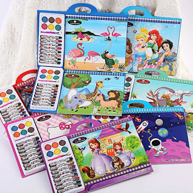 

HJ6 LH BUKU MENGGAMBAR MEWARNAI ANAK BELAJAR LUKISAN MEWARNAI CRAYONSET