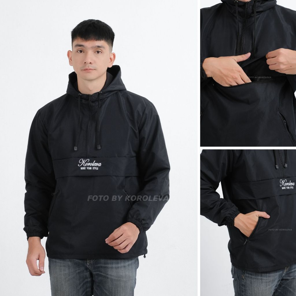 PROMO / BAHAN PREMIUM / JAKET COUGLE SEMI PARKA - KOROLEVA COUGLE SEMI PARKA JAKET PARASUT PRIA