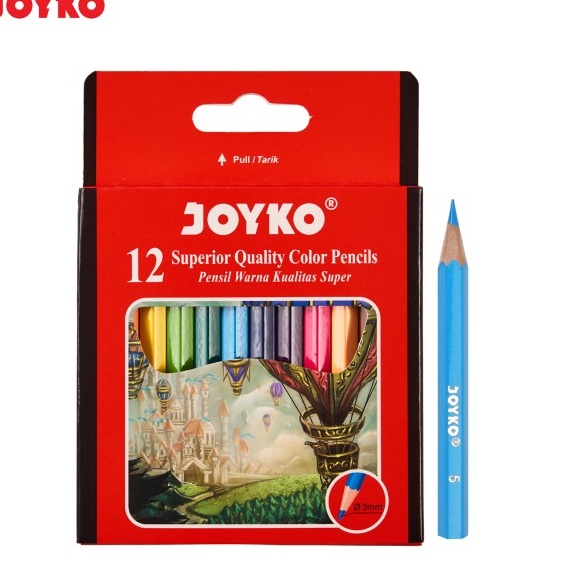 

KI3 Pensil Warna Joyko 12w Pendek CP12