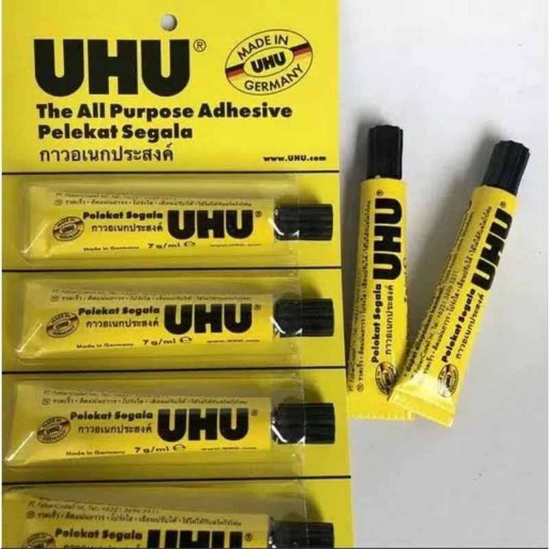 

Lem UHU Cair 7ml/ Lem Cair Serba Guna/ 1 pack isi 10pcs