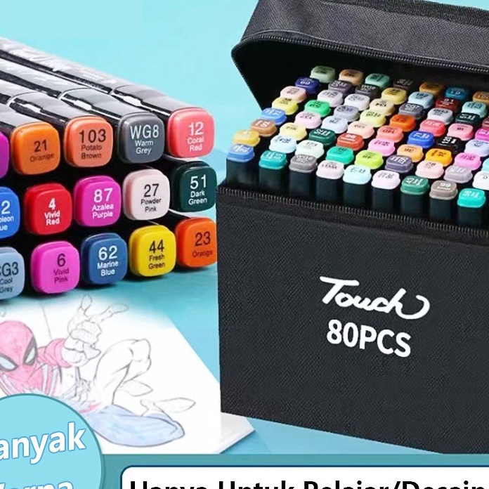 

HJ6 Spidol berbahan dasar minyak ujung ganda untuk lukisan anakanak pena cat air 248 warna set pensil cat air lengkap