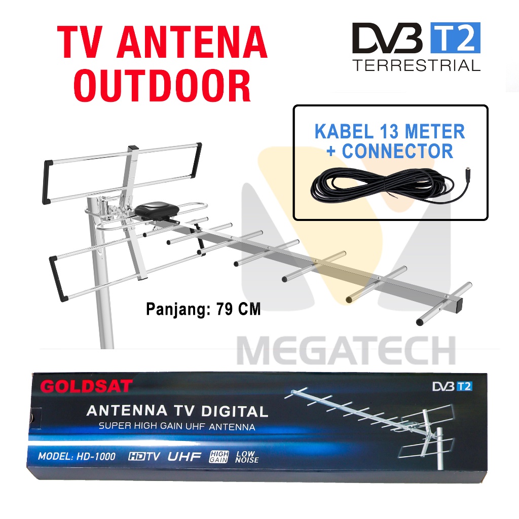 Antena TV Digital Outdoor GOLDSAT HD1  Antena TV Luar