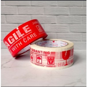 

LAKBAN FRAGILE 48 MM 80 YARD - ISOLASI FRAGILE JANGAN DIBANTING ONLINE SHOP MERAH PUTIH SEGEL