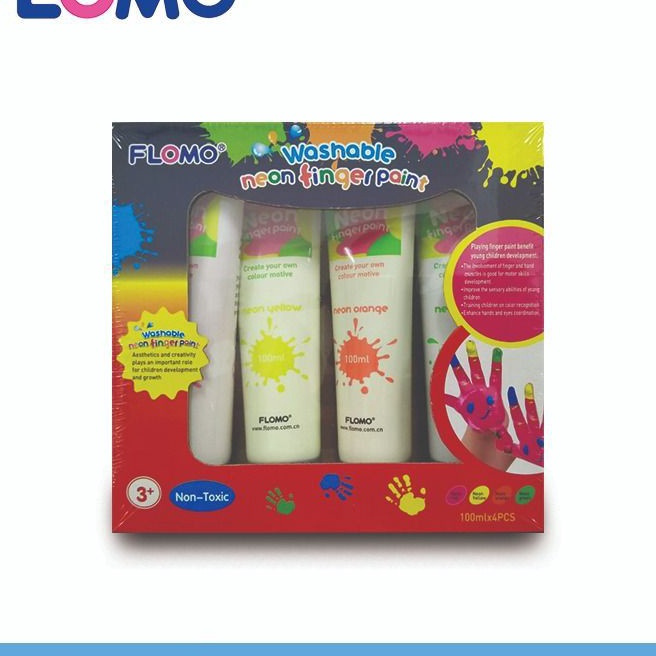 

Premium FLOMO standart and neon washable finger paint