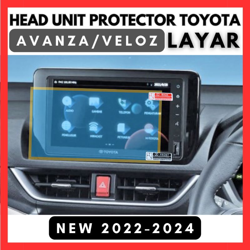 Takut Lecet Avanza/Veloz 2022-2024 Anti Gores Layar Tv Head Unit Mobil Uk 7-12" Bisa Custom Support 