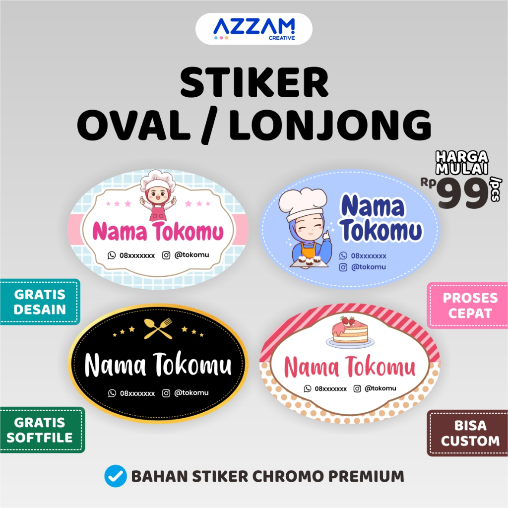 

STIKER / STICKER / STIKER OVAL / STIKER LONJONG / STIKER LABEL / STICKER LABEL / LABEL / STIKER CUSTOM