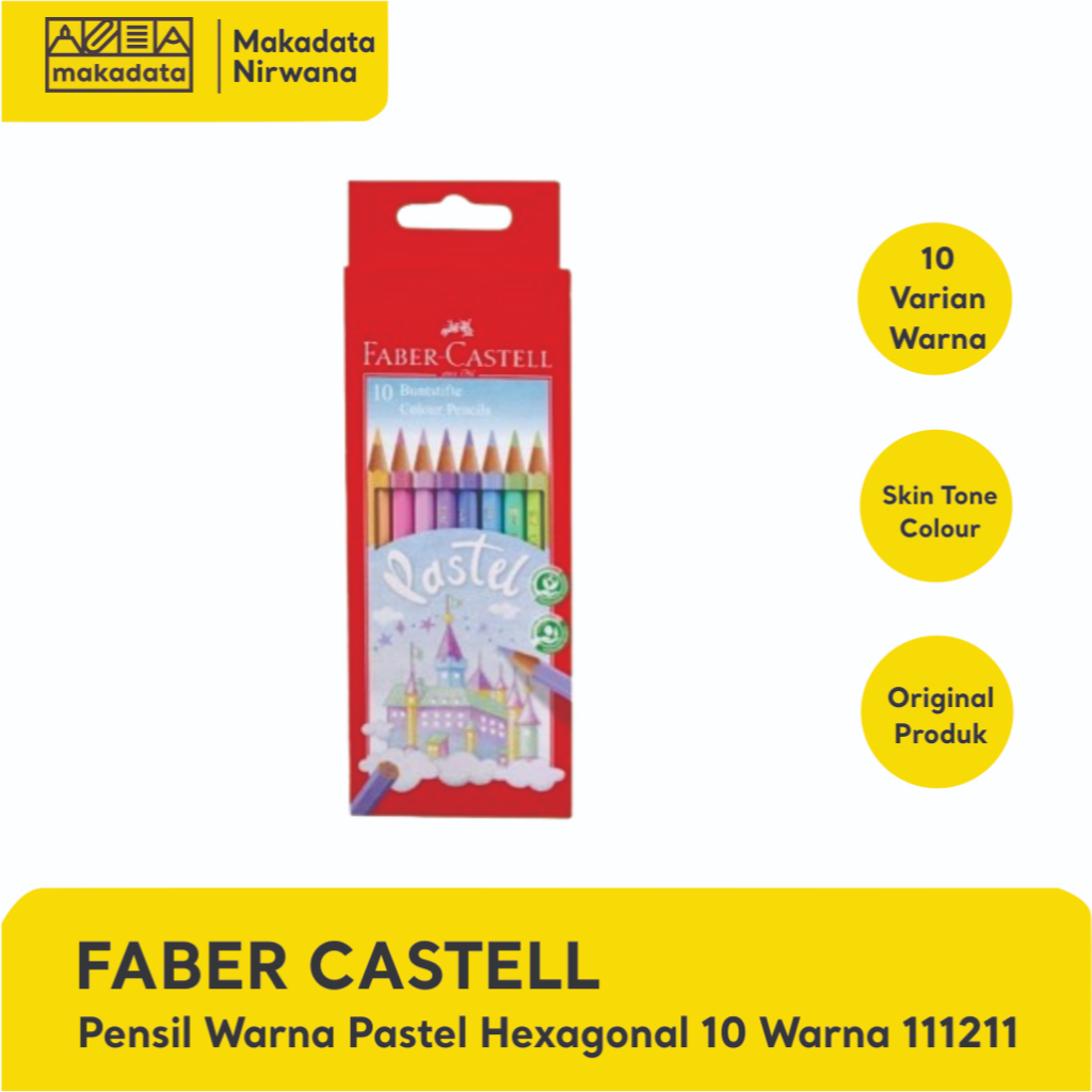 

FABER CASTELL PENSIL/PENCIL WARNA PASTEL HEXAGONAL 10 WARNA (1 PCS)