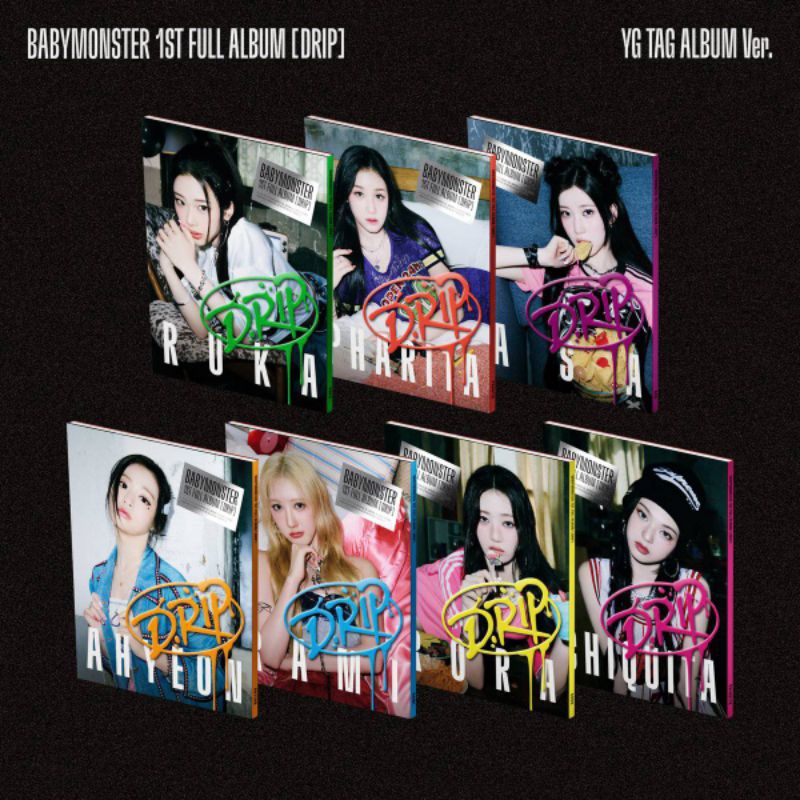 [READY STOCK] 1ST FULL ALBUM BABYMONSTER DRIP YGTAG + SPC HOLO / BINDER / ZIPLOCK / BANDANA / JEWEL 