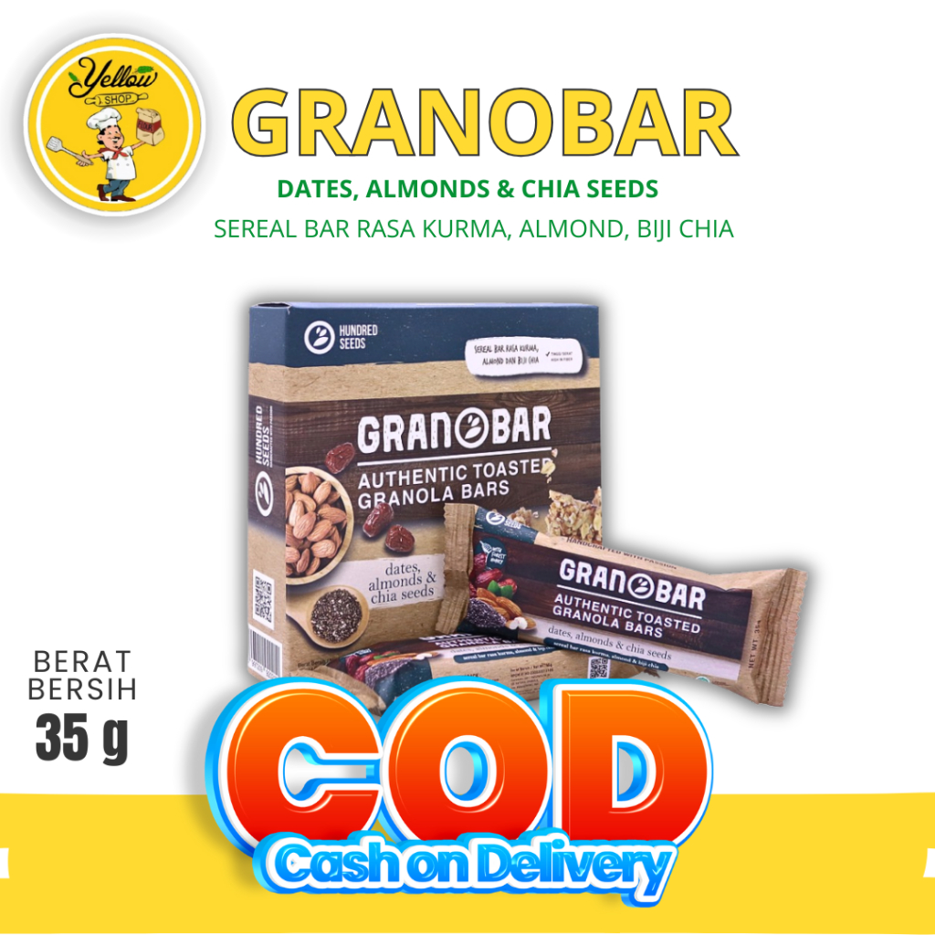 

GRANOBAR SEREAL 35GR / SEREAL PADAT KEMASAN SACHET /PCS