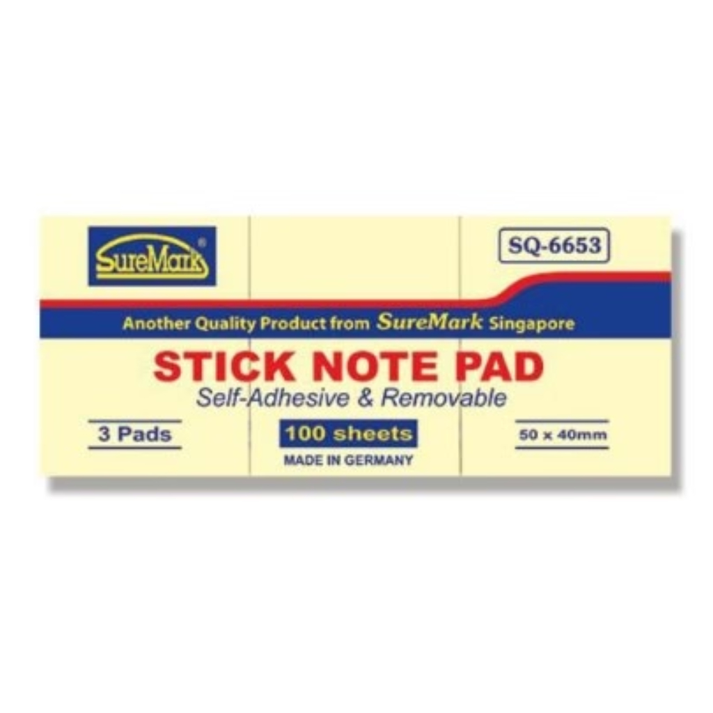 

Sticky Notes Suremark Stick Note Pad 5x4cm - SQ6653