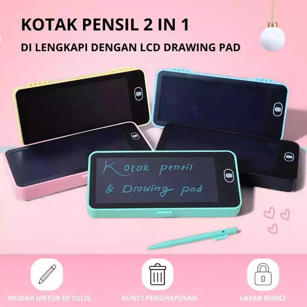 

Drawing Box Kotak Pensil Dan Papan Coret Kreatif Anak Dengan Digital Pad Edukasi