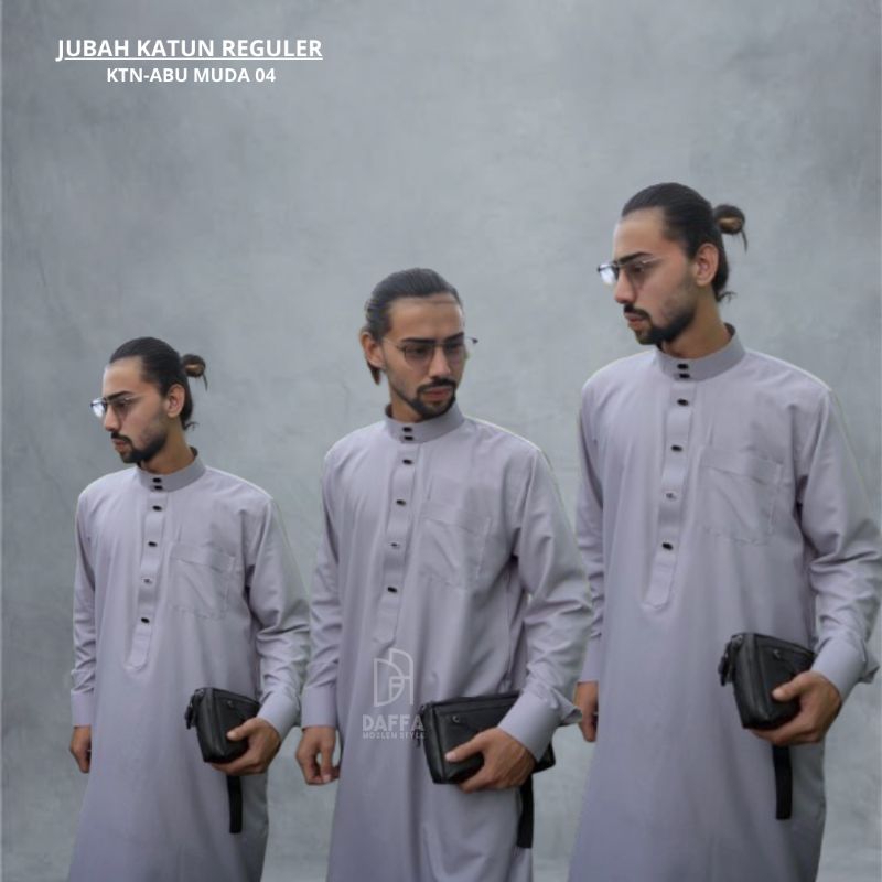 Jubah Pria dewasa Slimfit Gamis Polos Lengan Panjak Kerah Tegak Model Haramain.