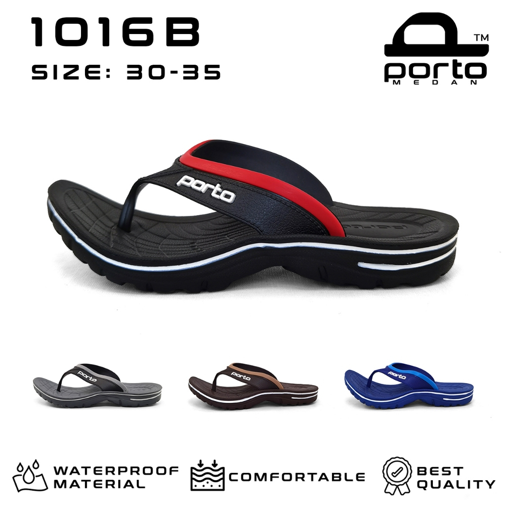 Porto 1016B Sandal Anak Remaja Tanggung Jepit Karet Stylish