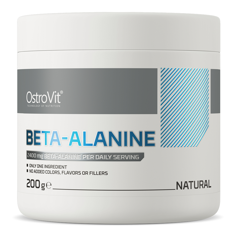 OstroVit Beta-Alanine Powder 200g Natural Suplemen Fitnes Gym Vitamin Otot dan Bakar Lemak Fat Burne