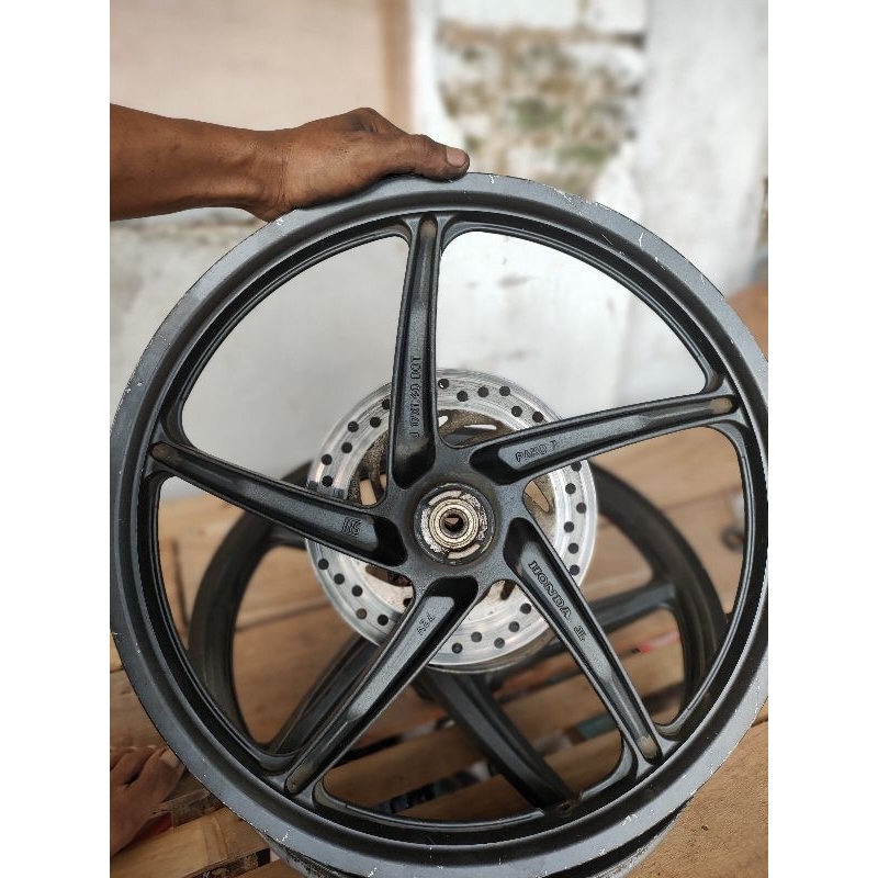 velg set supra x 125 fi dd original lepasan motor