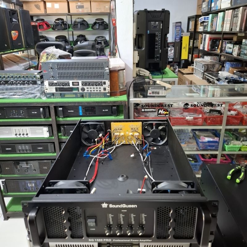 Box Power Amplifier 4 Channel Double Travo Komplit Accesories