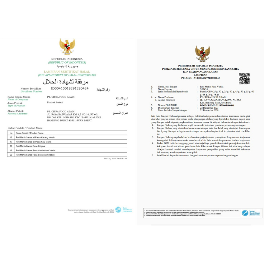 

RB Rasa Vanila isi 15 Pcs * 55 gr(Free 3 Pcs) Roti Lembut Rasa Vanila Roti Sansa