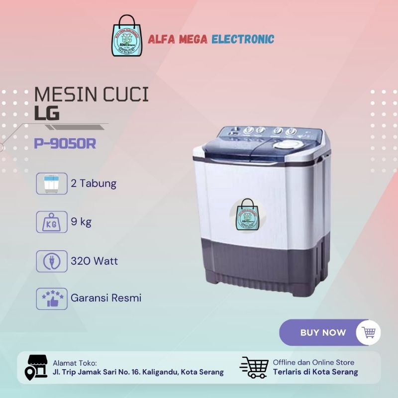 Mesin Cuci 2 Tabung LG P 9050R