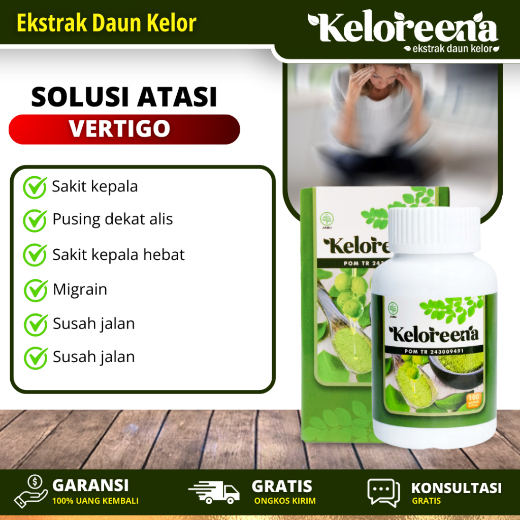 Keloreena Obat Vertigo, Obat Vertigo Alami, Obat Pusing Terasa Berputar, Obat Vertigo Sakit Kepala