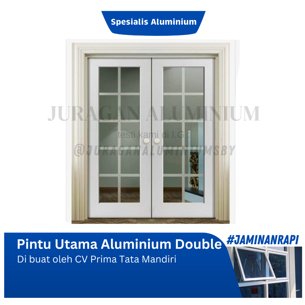 Pintu Aluminium Rumah Utama Minimalis / Pintu double Aluminum