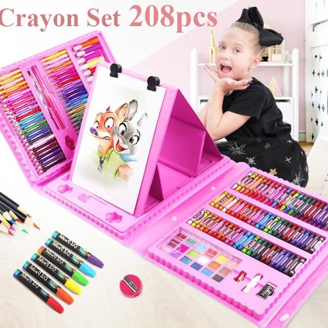 

KODE W82K Set Alat Gambar Anak Crayon Gambar Pensil Warna 28 15 Buah Art Set 28PCS SET