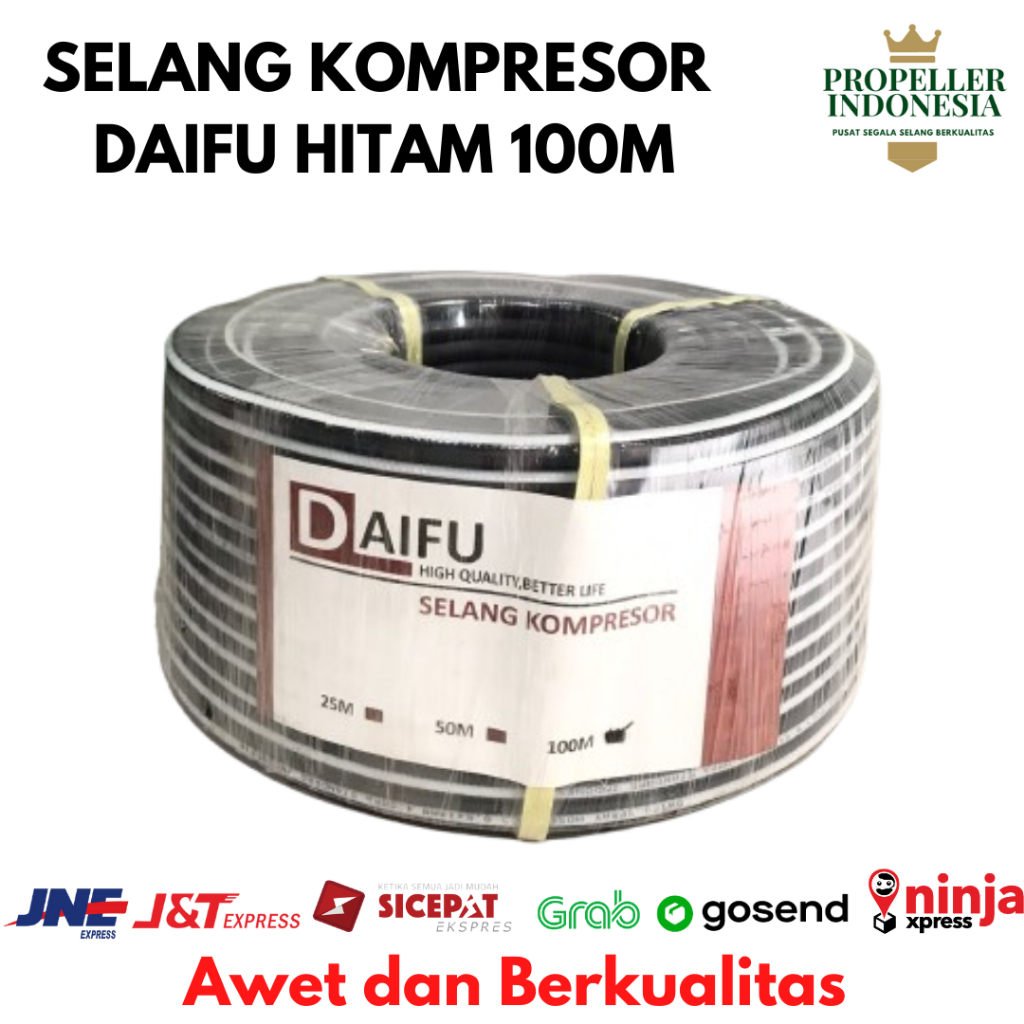 Selang Paket Kompresor Hitam 100M Selang Kompresor Angin Selang Kompresor Angin TERMURAH 