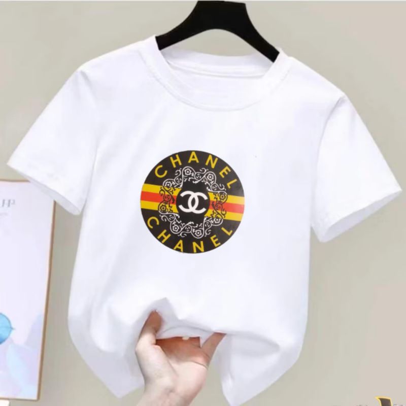 COD-Atasan kaos anak cowok cewek DTF Chanel / usia 1-10 tahun