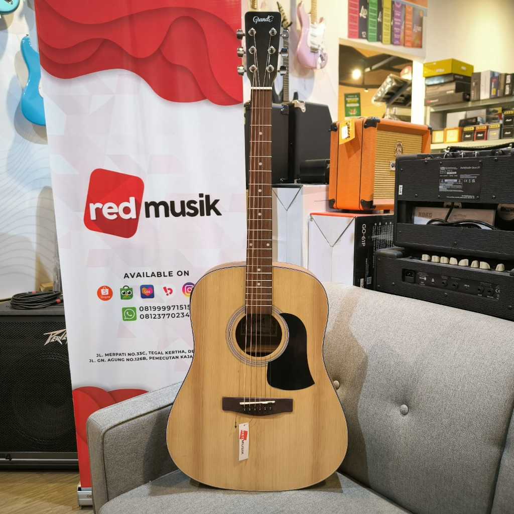 Gitar Grande DE-100 Grande DE100 Gitar Akustik DE 100 Original + Softcase