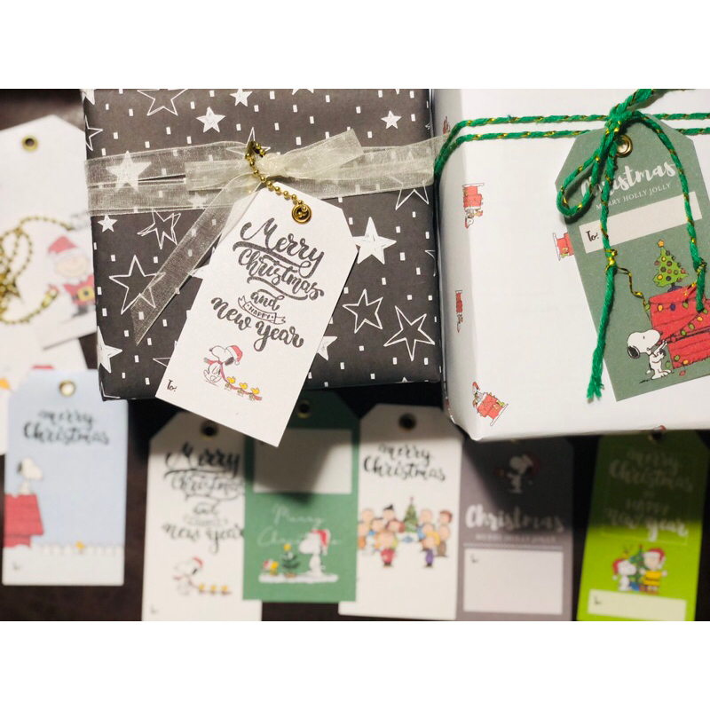 

Hangtag parcel natal label gift tag christmas kartu ucapan holidays HTG24-12