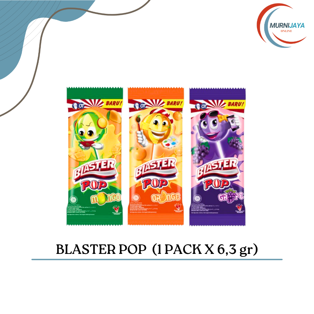 

Permen Blaster Pop (1 PACK X 3 RTG X 36 PCS X 6,3 GR)