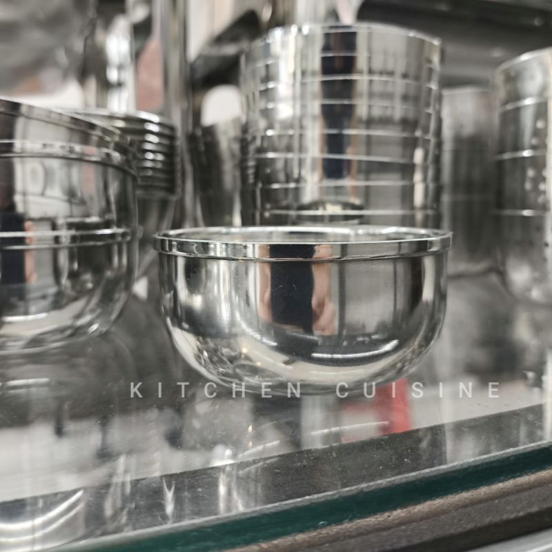 Mangkok kecil Stainless Steel Food Grade / Mangkok SS / Mangkuk sayur bumbu / Mangkuk Nasi tim / Wad