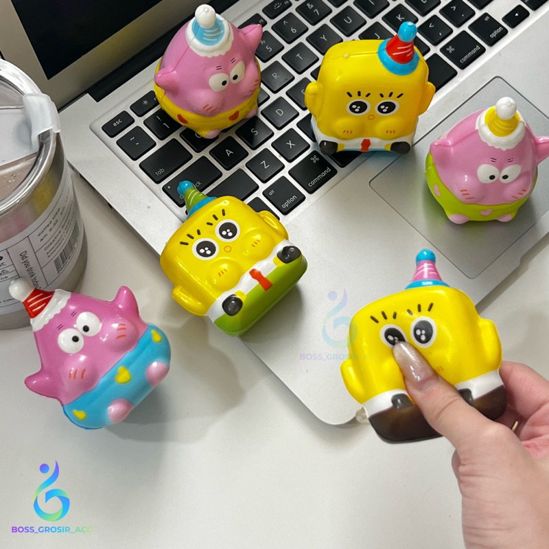 Mainan Squishy PATBOB Patrick Spongebob Mainan Squishy Anak Pencet AntiStress
