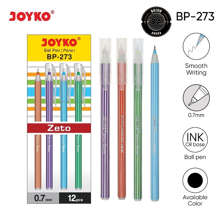 

(ECERAN) PULPEN BALLPEN PENA JOYKO BP-273 ZETO 0.7MM
