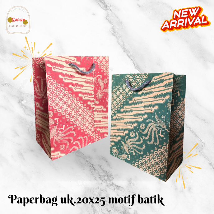 

Paperbag R6 ukuran 20x25 motif batik minimalis / tas kado / paperbag hajatan / paperbag batik elegan